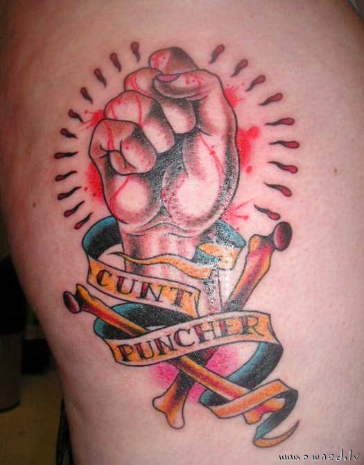 Cunt puncher tattoo