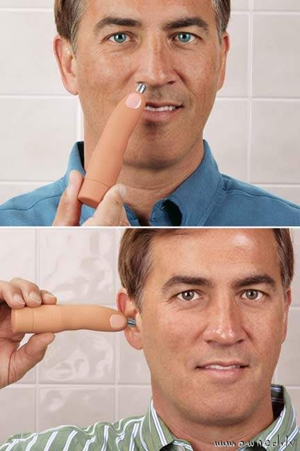 Funny nose and ear hair trimmer