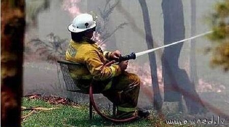 Firefighter on duty