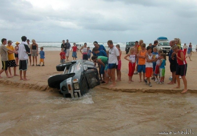 Drowning car