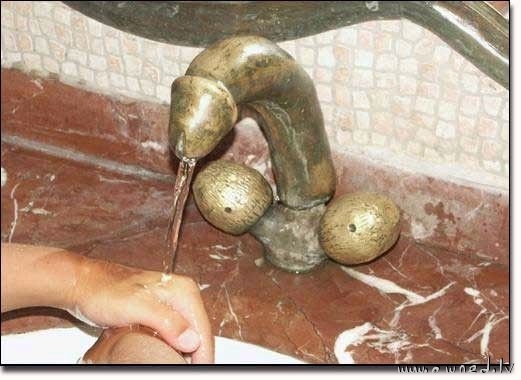 Funny shaped faucet