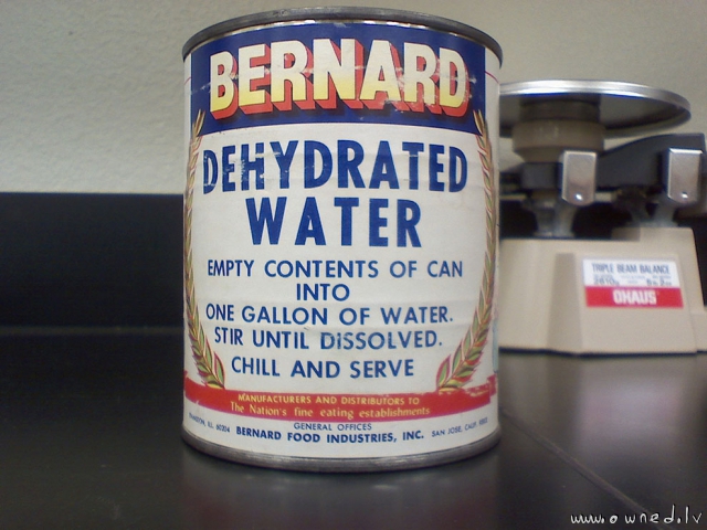 Dehydrated water