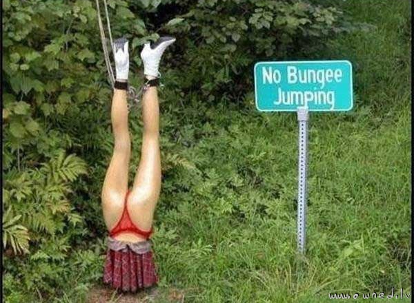 No bungee jumping