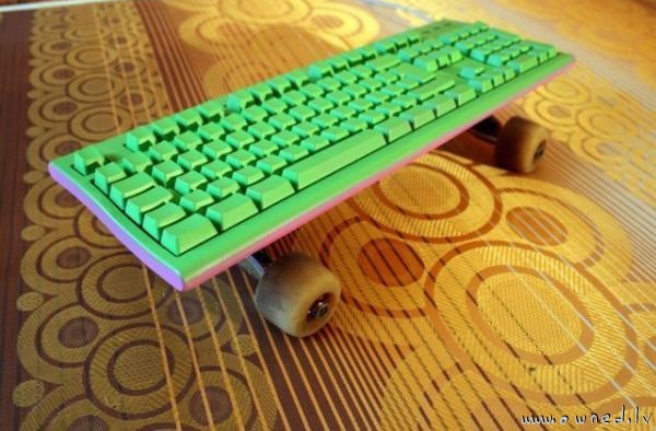 Qwerty skateboard