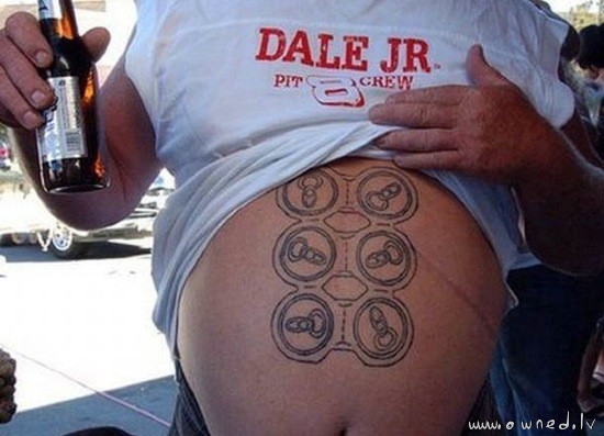 Six pack tattoo