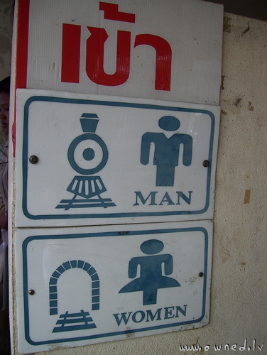 Toilet sign