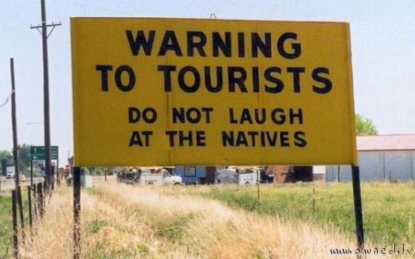 Warning to tourists