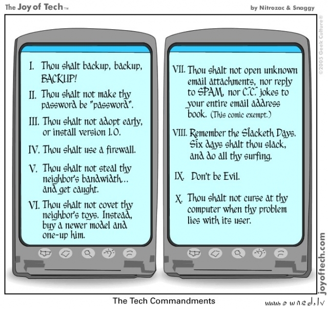 The tech commandments
