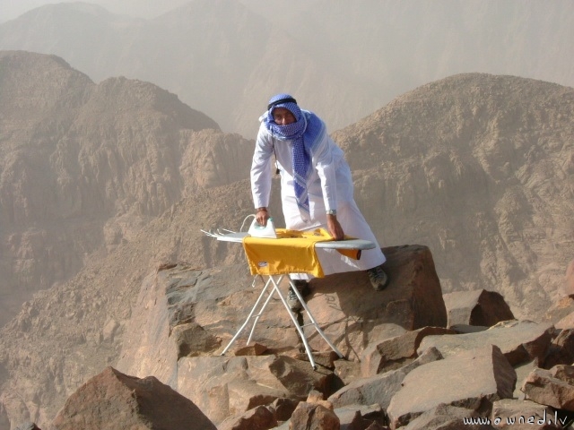 Extreme ironing