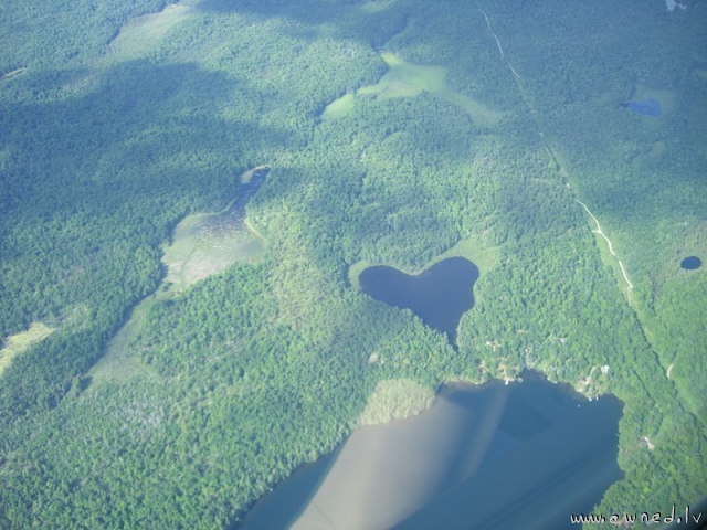Heart shaped lake