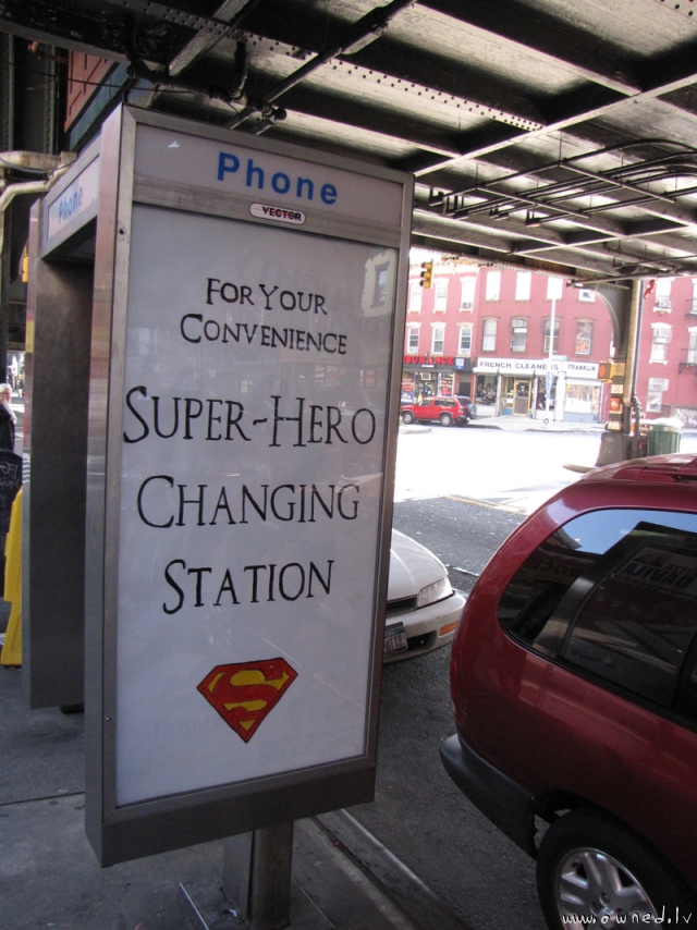 Superhero changing station