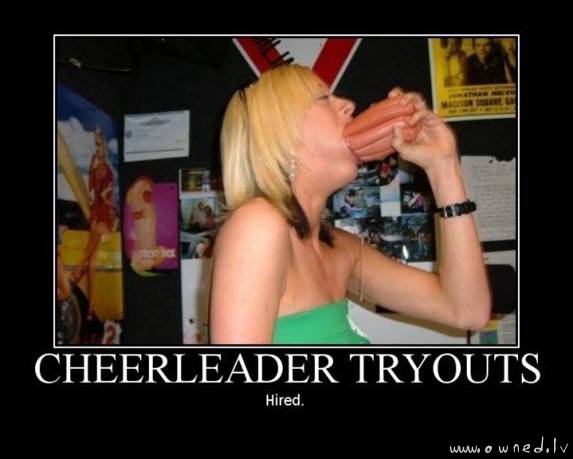 Cheerleader tryouts