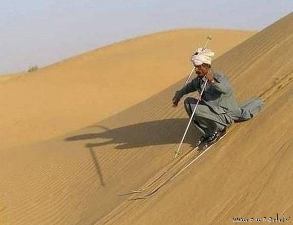 Sand skiing