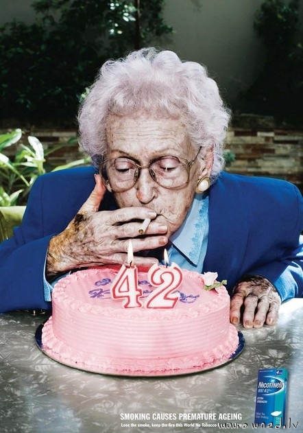 Smoking causes premature ageing