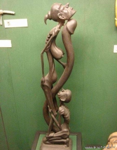 Strange statue