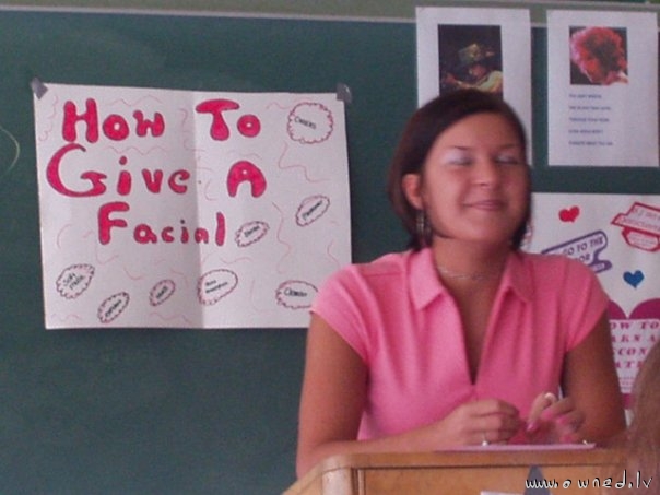 How to give a facial