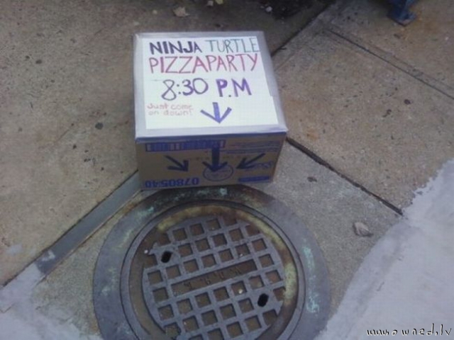 Ninja turtle pizza party