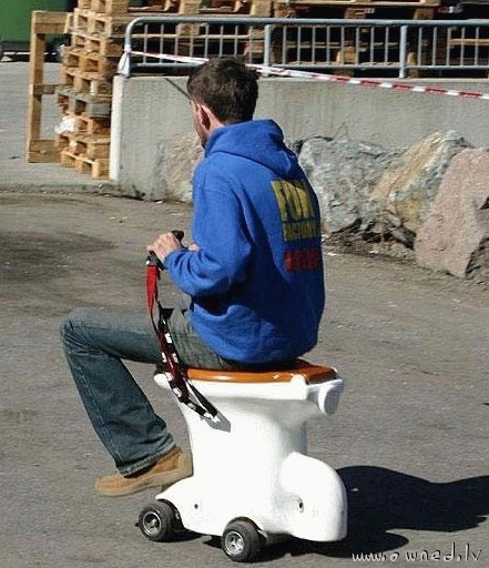 Toilet on wheels