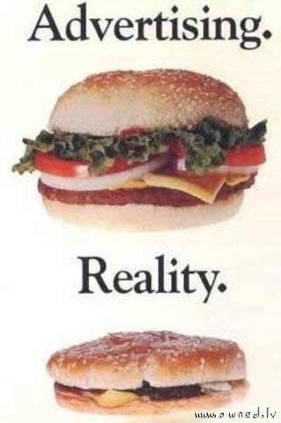 Advertising vs reality