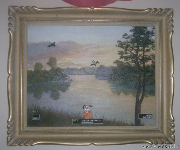 Duck hunt painting