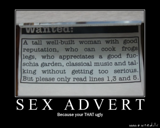 Sex advert