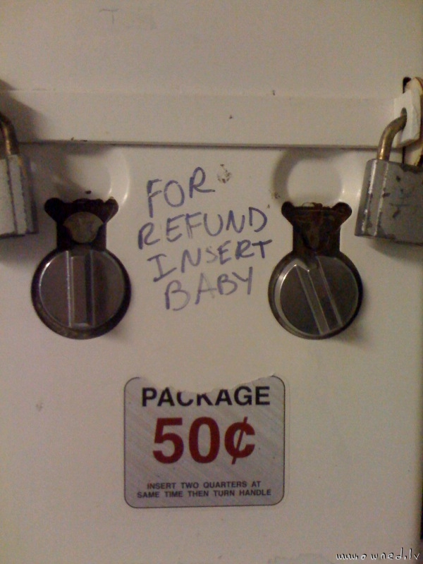 For refund
