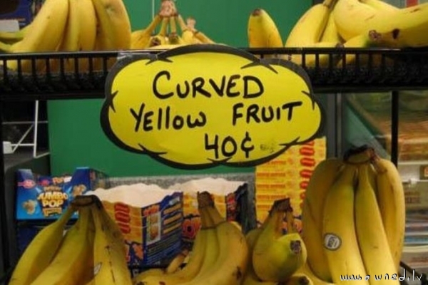 Curved yellow fruit