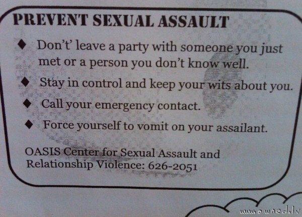 Prevent sexual assault