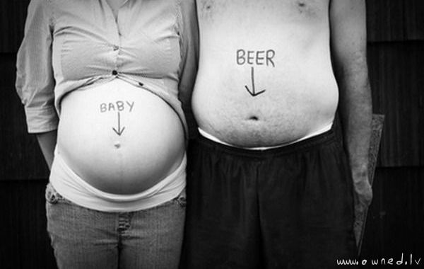 Baby and beer