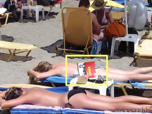 Geek girls on the beach