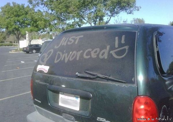 Just divorced