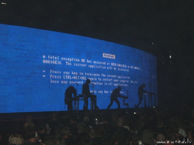 BSOD during live concert