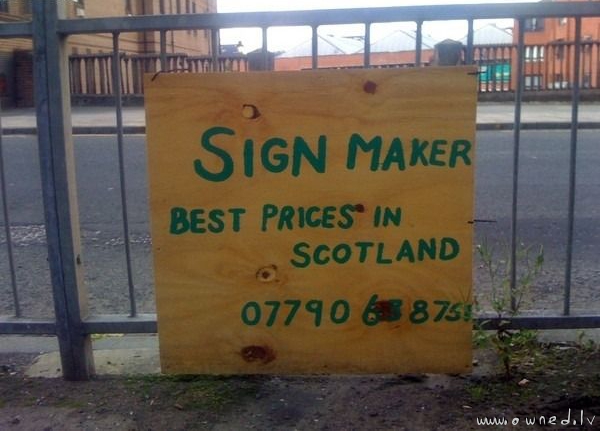 Sign maker