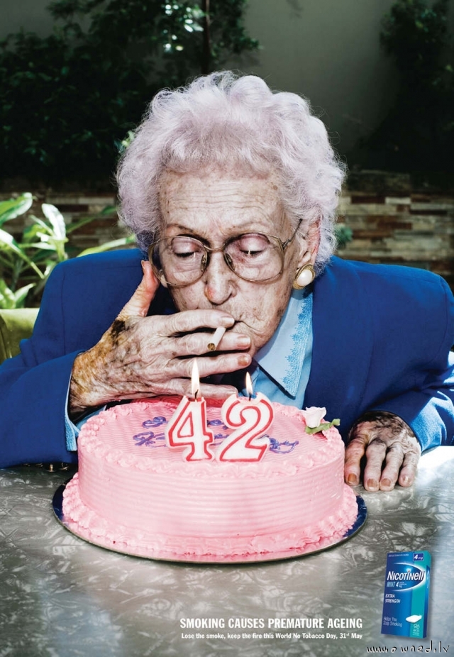 Smoking causes premature ageing