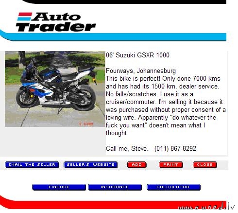 Suzuki GSXR 1000 for sale