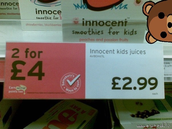 Innocent kids juices