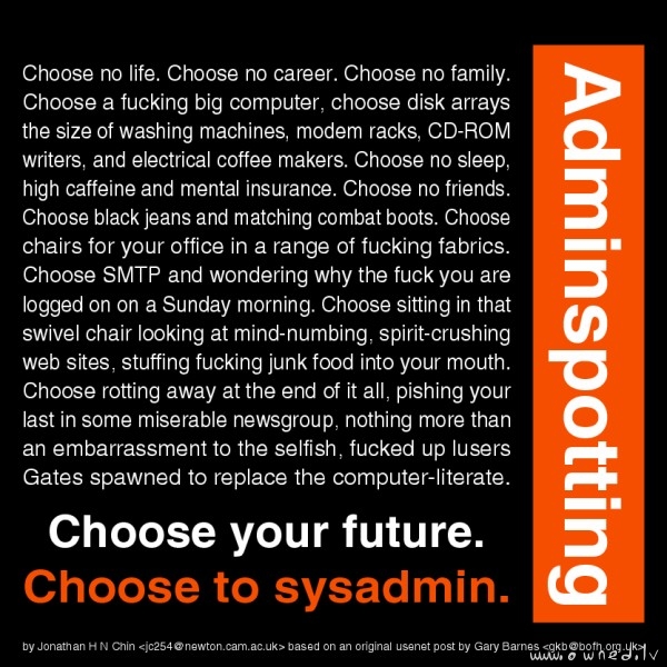 Choose to sysadmin