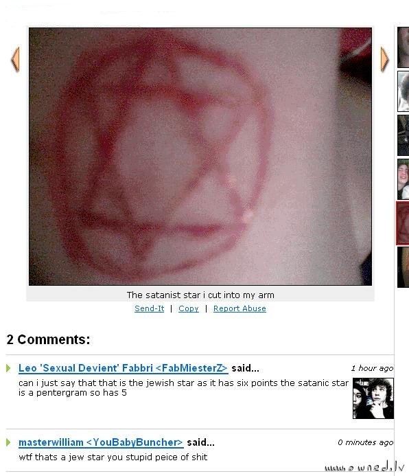 Satanist star fail