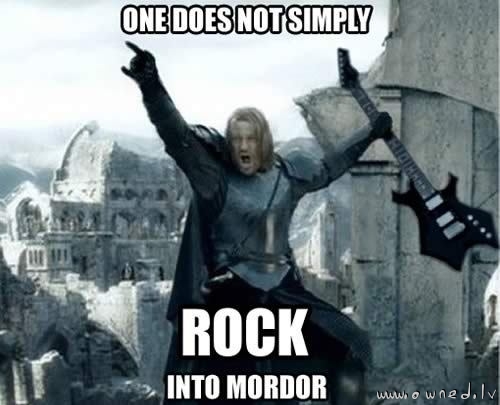 Rock into mordor
