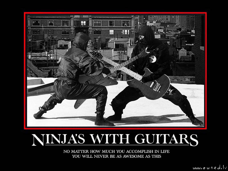 Ninja's with guitars