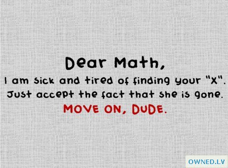 Math is so clingy...