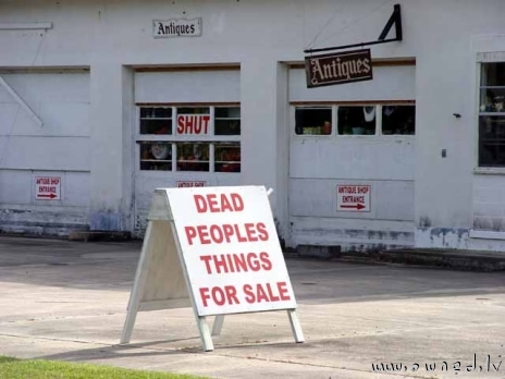 Dead peoples things for sale