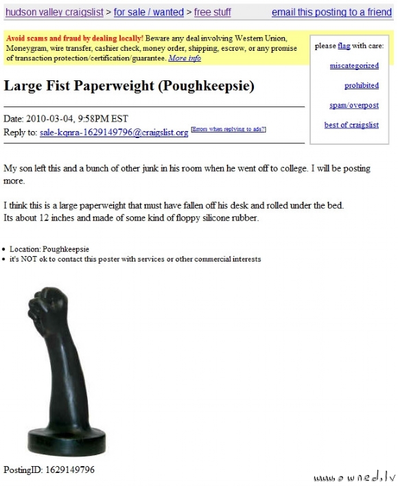 Large fist paperweight