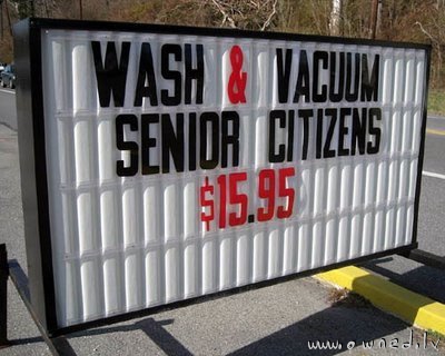 Wash and vacuum senior citizens