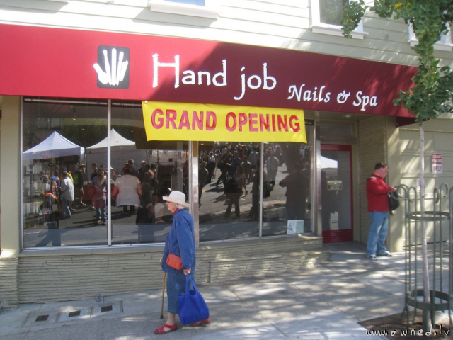 Hand job grand opening