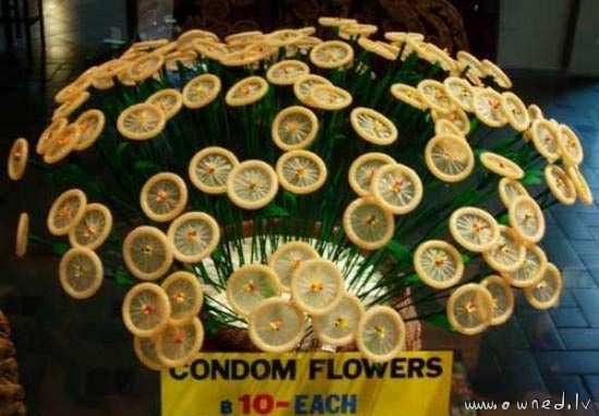 Condom flowers