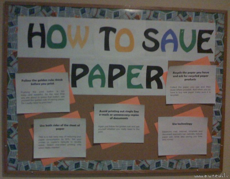 How to save paper fail