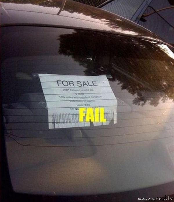 For sale fail