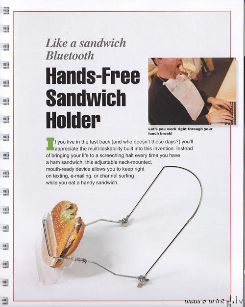 Hands-free sandwich holder