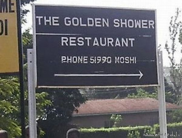 The golden shower restaurant